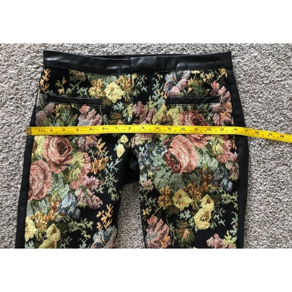 Blank NYC Floral Tapestry & Faux Leather Pants - Picture 9 of 11